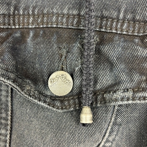 Free People Black and Gray Hybrid Jean Jacket - Picture 5 of 12